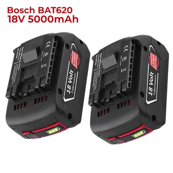 1-3 упаковки Литий-Ионной Аккумуляторной Батареи 18V 5000mAh для Аккумуляторных Электроинструментов Bosch 18V BAT620 BAT622 BAT609 BAT618 SKC181-202L
