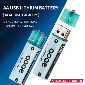 1.5 V aa аккумуляторная батарея 2700mWh USB литиевая батарея для Дистанционного Управления Мышью Маленький Вентилятор Электрическая Игрушка pilas recargables aa