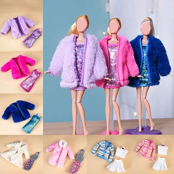 1 Комплект зимнего пальто в этническом стиле для 30-сантиметровой кукольной одежды, 11,5-дюймовые аксессуары для кукол, игрушки-одевалки для девочек