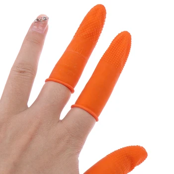 100шт Одноразовых защитных перчаток для пальцев Из натурального каучука, Нескользящие Антистатические латексные подставки для пальцев, прочный инструмент для пальцев