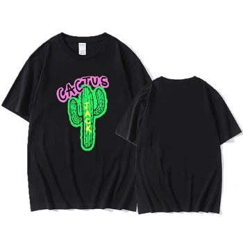 2023 cactus роскошная Мужская хлопчатобумажная футболка в стиле хип-хоп для мужчин и женщин с принтом влюбленных пар, футболки y2k Harajuku, футболка с кактусом