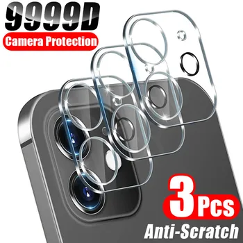 3шт Защитная пленка для объектива камеры с полным покрытием для iPhone 12 13 Pro Max, защитная пленка для мини-камеры для iPhone 11 Pro Max, защитное стекло