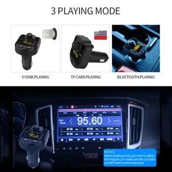 Bt36 Автомобильный Mp3 Bluetooth громкой связи Музыкальный плеер FM-передатчик Автоматическое зарядное устройство Адаптер для зарядки USB 3.1A