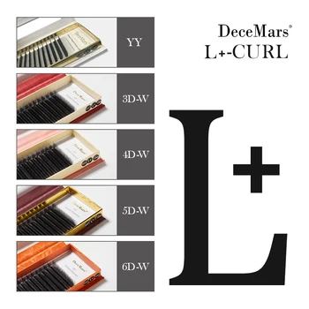 DeceMars L-curl YY 3D 4D Наращивание ресниц 5D 6D 12 рядов