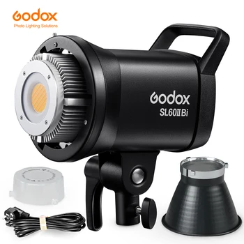 Godox SL60IIBi COB LED Video Light 2800-6500 K 2.4 G Беспроводное/Bluetooth Управление Непрерывным Светом Крепление Bowens для Записи видео