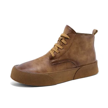 JIESHAO 2023, Новые мужские ботинки, уличные Удобные мужские ботинки, мужская модная Высококачественная Кожаная Классическая осенняя обувь, мужской бренд, прочный
