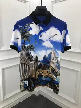 KN07353 Горячая распродажа Новых модных рубашек поло 2023 года популярного известного бренда, модный дизайн мужской одежды в стиле вечеринок