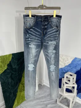 LS0926 Модные мужские джинсы 2023 для подиума, роскошная мужская одежда известного бренда европейского дизайна в стиле вечеринок