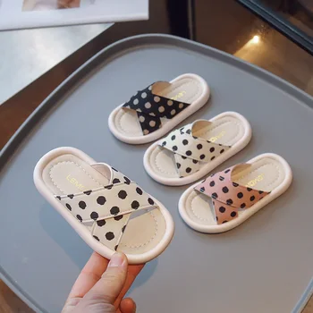 pantufa 2023, Летние Корейские детские тапочки, нескользящая обувь принцессы для девочек, Новая детская обувь на мягкой подошве, Домашние и уличные тапочки для студентов