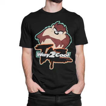 Taz Way 2 Крутая футболка Tasmanian Devil Looney Tunes Рубашка Всех размеров Футболка с героями мультфильмов мужская Унисекс Новая модная футболка Свободная