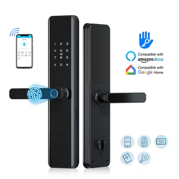 TTlock Умный дверной замок с отпечатками пальцев, биометрический цифровой электронный дверной замок, разблокировка дверного замка с отпечатками пальцев без ключа