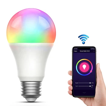 Tuya Wifi Умная Лампа Alexa Led Лампа E27 RGB Умный Свет 9 Вт /10 Вт Лампы Домашние Tuya Лампа Alexa Умная Лампа Для Google Home