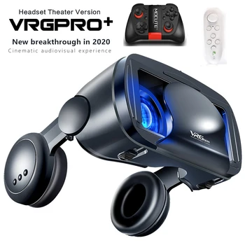 VR VRGPRO plus + Мини-Очки Виртуальной Реальности 3D-Очки Очки Виртуальной Реальности VR гарнитура Для Google cardboard с наушниками наушники