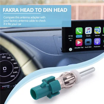 Автомобильный адаптер стереоантенны Разъем FM AM-радио - Конвертер Fakra в антенну DIN для автомобильного приемника