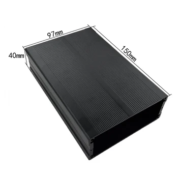 Алюминиевый корпус Экструдированная проектная коробка DIY 97x40x150 мм НОВЫЙ Отдельный тип корпуса черного цвета Оптовая цена