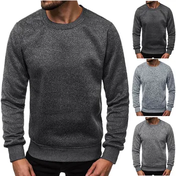 Блузка, верхняя одежда, топ, длинная теплая футболка, простой однотонный свитер, уличная одежда, мужской свитер, толстовка, мужской пуловер, Зимняя мужская блузка