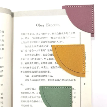 Винтажные кожаные закладки ручной работы для оформления мини-угловых страниц книги маркером