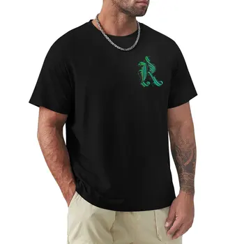 Готическая футболка R, футболки для тяжеловесов, черная футболка, короткая футболка для мальчиков, рубашка с животным принтом, мужские футболки с длинным рукавом