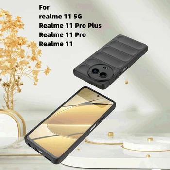 Для Realme 11 5G Чехол для Realme 11 Pro Plus Чехлы Противоударный Бампер Capa Силиконовая Резина задняя крышка телефона для Realme 11 5G