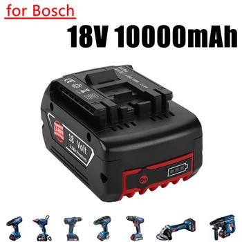 Для Электроинструментов Bosch 18V 10000mAh Аккумуляторная Батарея со светодиодной Литий-ионной Заменой BAT609, BAT609G, BAT618, BAT618G, BAT614