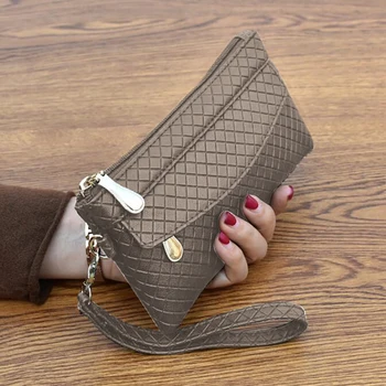 Женский портативный модный кошелек из искусственной кожи Hangbag Женские кошельки Карман для монет Водонепроницаемый карман для телефона для женской сумки