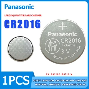 Кнопочная батарея Panasonic CR2016 3.0V подходит для материнской платы автомобильного пульта дистанционного управления, ключей от электромобилей, автомобильных ключей