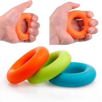 Кольцо для тренировки пальцев, Силиконовое устройство для усиления захвата, средство от слабоумия, Массажное устройство для укрепления пяти пальцев