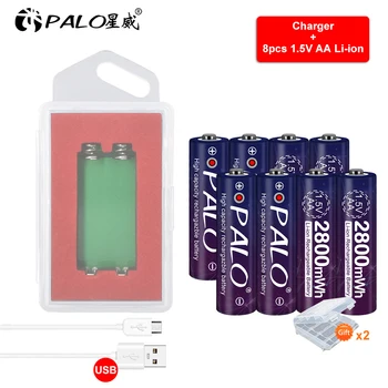 Литий-ионная аккумуляторная батарея 1,5 В типа АА Литий-ионные аккумуляторы типа АА и зарядное устройство USB