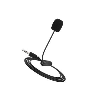 Мини-микрофон 3,5 мм с металлическим зажимом на лацкане, микрофон для мобильного телефона, ошейник для ПК, ноутбука, микрофон для обучения вокалу, Аудиолекция