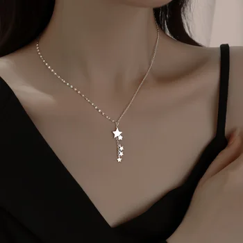 Модные ожерелья с кисточками и подвесками в виде звезды, Колье, Эффектное ожерелье для женщин, Вечерние украшения dz964