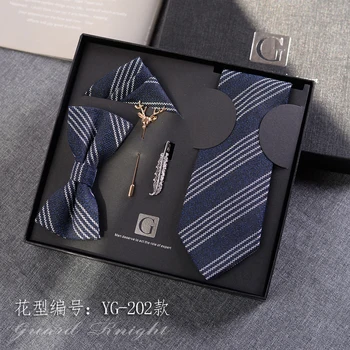 Модный галстук для рук из 5 предметов, галстук длиной 7 см, мужская деловая повседневная корейская версия, подарок на День Святого Валентина, подарок на День рождения для мальчиков, набор