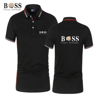 Мужская летняя горячая распродажа, Новая повседневная рубашка-поло с короткими рукавами, облегающая модная высококачественная брендовая футболка, топы