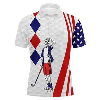 Мужская рубашка-поло, летние рубашки с пивным принтом, праздничная мужская футболка для гольфа с отворотом, повседневный мужской топ на пуговицах в стиле хип-хоп, негабаритный короткий рукав
