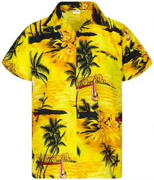 Мужские летние рубашки с 3D принтом для отдыха на Гавайях Мужские женские Элегантные камзолы с лацканами для мужчин Повседневная рубашка Одежда