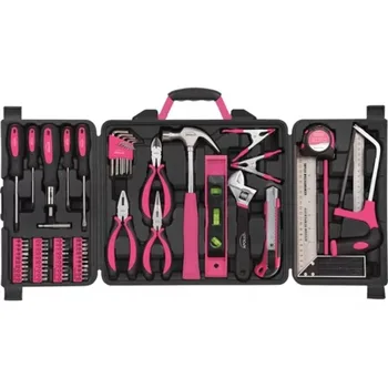 Набор бытовых инструментов Precision Tools из 71 предмета, розовый ударный ключ