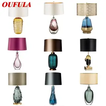Настольная лампа OUFULA Nordic Modern Glaze Модная Художественная гостиная Спальня Отель LED Индивидуальность Оригинальность Настольная лампа