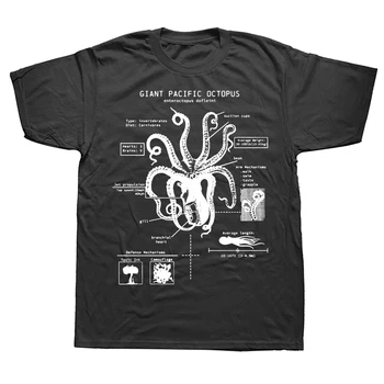 Научная футболка Octopus Gifts Octopus Art Рубашка По Морской Биологии Тихоокеанский Осьминог Анатомия Осьминога Футболка Пляжная Футболка Рубашка С Осьминогом