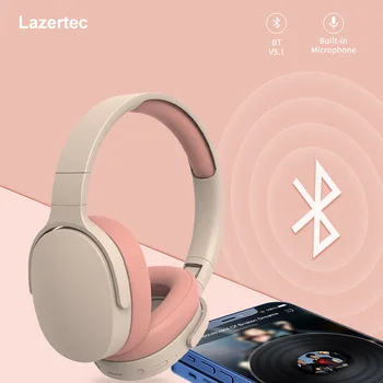 Наушники Lazertec Esports Bluetooth, стереогарнитура HIFI, беспроводные игровые наушники с тяжелыми басами, музыкальный плеер с микрофоном