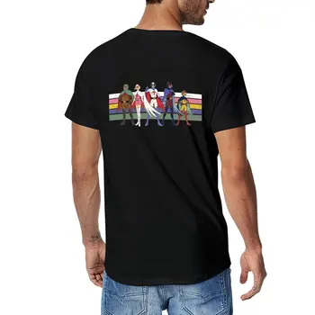 Новая футболка G Force Battle of the Planets в ретро-полоску, черные футболки, футболки с графическим рисунком, мужские футболки для тренировок