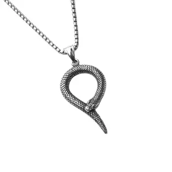 Новое крутое ожерелье-змея из металлического сплава в стиле панк, подвеска для женщин, мужчин, подарок для вечеринки в стиле хип-хоп, ювелирные аксессуары