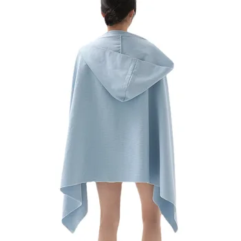 Новое полотенце с капюшоном из микрофибры для мужчин и женщин для плавания, пляжных путешествий, банное полотенце, халат, пончо для серфинга 80*160 см