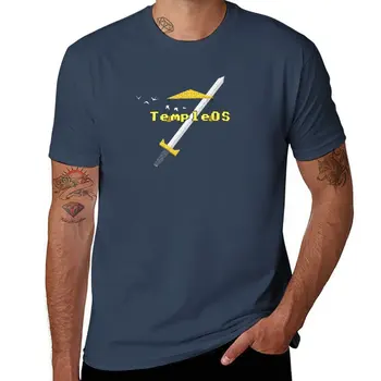 Обычная футболка с логотипом Temple OS (общественное достояние), футболки для мальчиков, футболки для девочек, мужские спортивные рубашки
