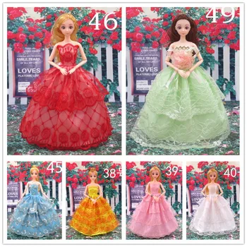 Переодевающиеся куклы, Переодевающиеся свадебные платья, Большие платья 29-30 см, Носимые Игрушки для девочек, Аксессуары для одежды
