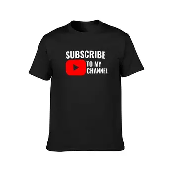 Подписывайтесь на мой канал YouTube Футболка для мужчин летние топы, хлопковая футболка, женская одежда kawaii, повседневные футболки оверсайз