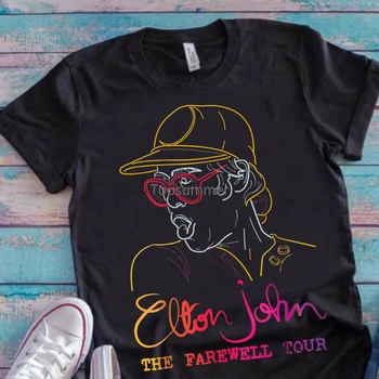 Поклонники Elton John The Farewell Tour, мужская черная футболка из хлопка S 6Xl, поставщик из США