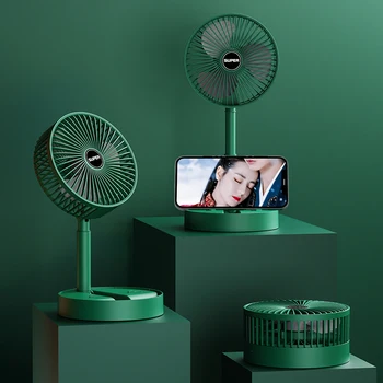 Портативный вентилятор, заряжаемый через USB, Складной настольный вентилятор, перезаряжаемый 3-ступенчатый беспроводной электрический вентилятор, циркуляционный вентилятор охлаждения для домашнего офиса