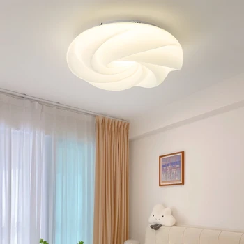 Потолочный светильник для спальни в скандинавском стиле, современный, простой, теплый, романтический дизайн, розовое освещение в главной спальне