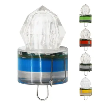 Прочная светодиодная приманка в форме ромба, 1 шт., для ночной рыбалки со встроенным аккумулятором