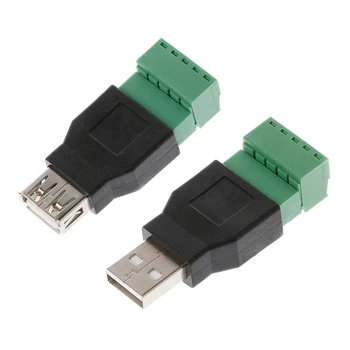 Разъем USB 2.0 Type A с разъемом 5P для подключения адаптера с клеммной колодкой w / Shield