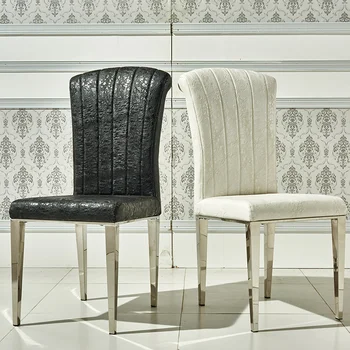 Роскошные обеденные стулья из нержавеющей стали, модный простой гостиничный стул, домашняя мебель для гостиной, Muebles Hogar Предметы домашнего обихода